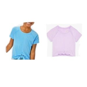 Girls Lilly Pulitzer purple AND blue tie front tee